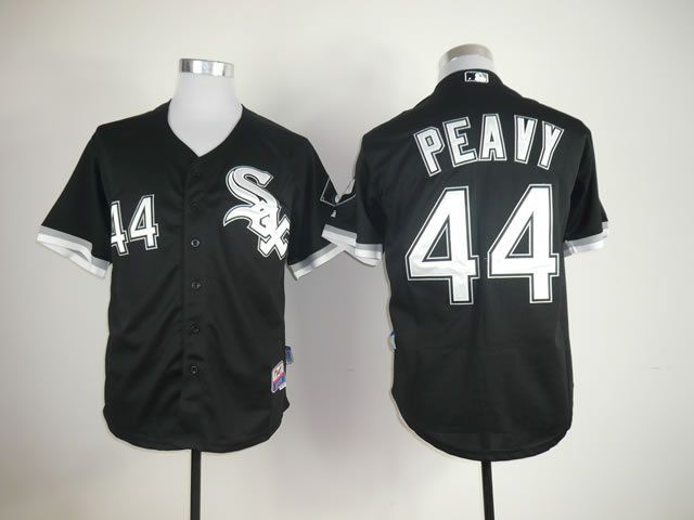 Men Chicago White Sox 44 Peavy Black MLB Jerseys